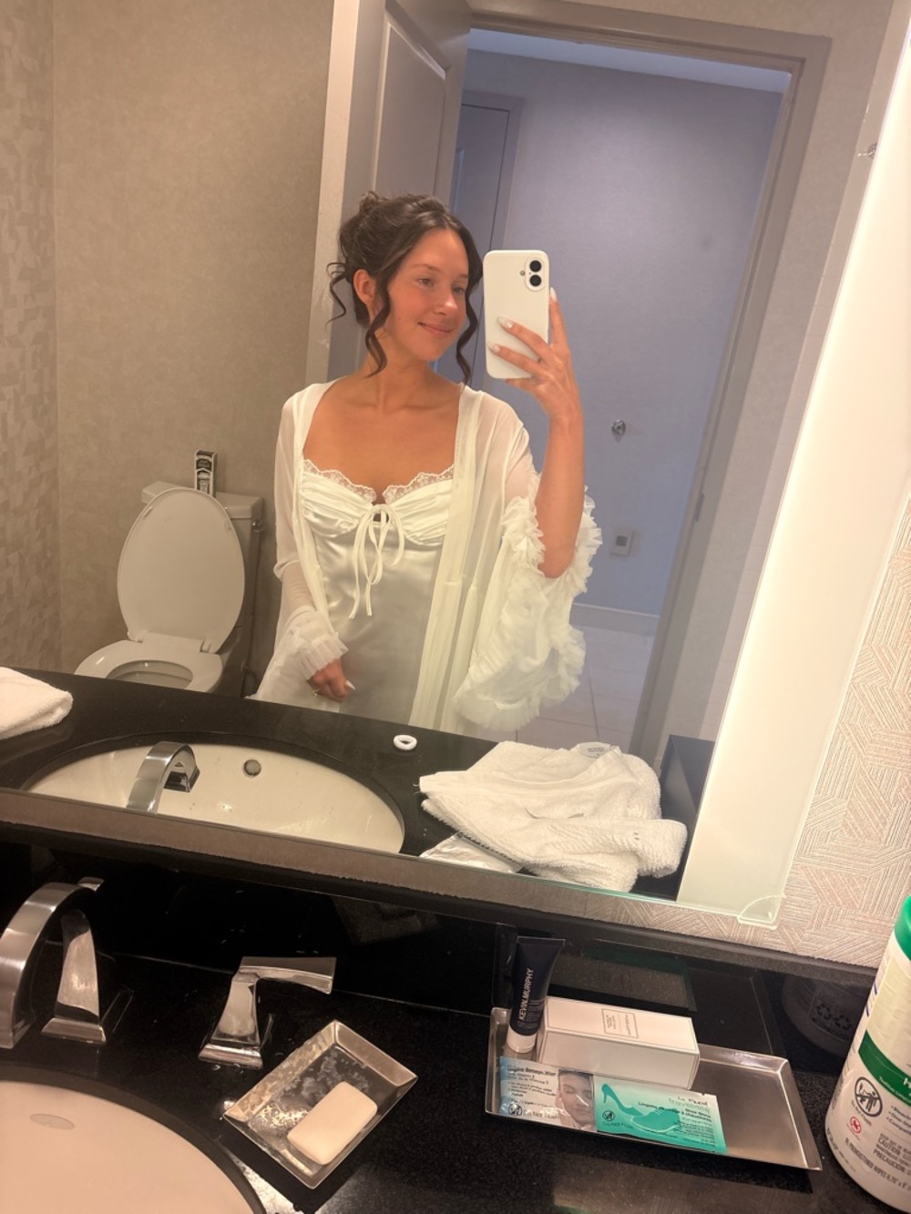 Sheer White Robe - Picture 2 of 2